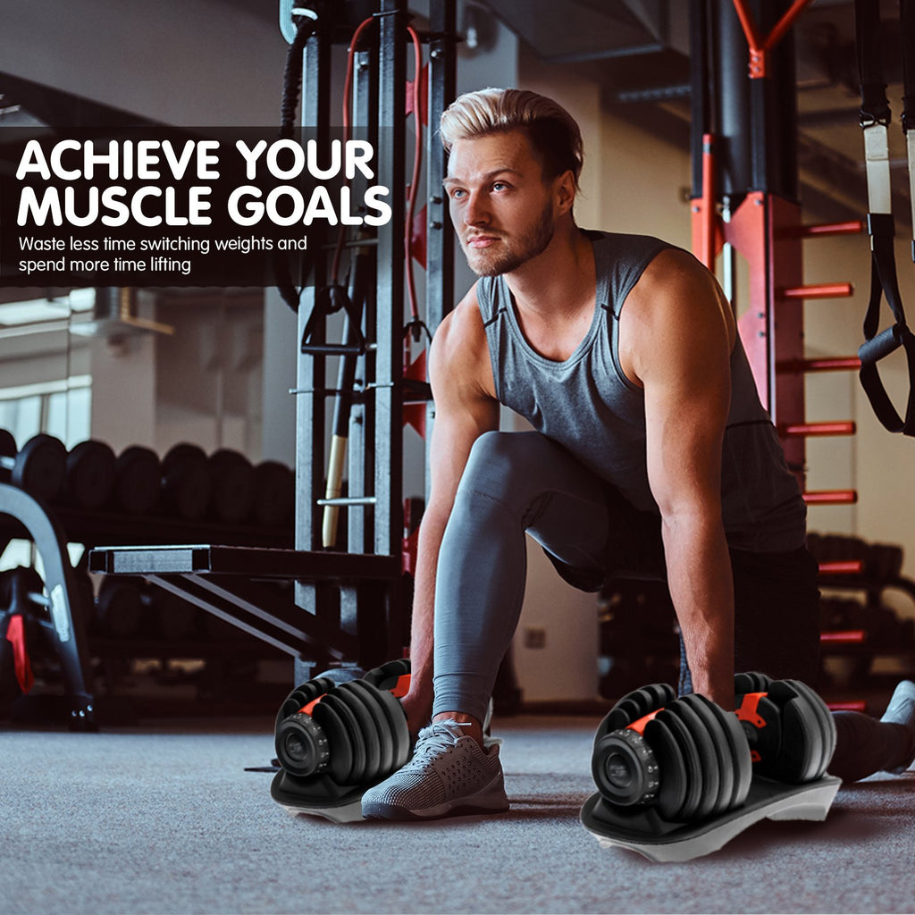 Powertrain 48k Adjustable Dumbbell Home Gym Set