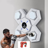 Rechargeable Bluetooth Boxing Machine With Adult & Child Gloves - Blue - With Child Golves Pink Blue