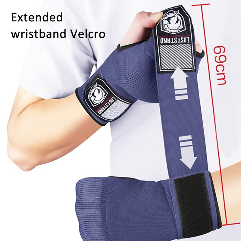 Protective Half Finger Boxing Gloves With Gel Padding And Wrist Support - One Size - Red