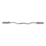 120cm Chrome Olympic EZ Curl Bar – Weightlifting Barbell for Home Gym & Bodybuilding