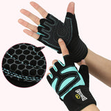 Size S Black And Blue Breathable Anti-Slip Gym Gloves for Workout and Weightlifting - Durable, Adjustable Fitness Gloves for Men and Women